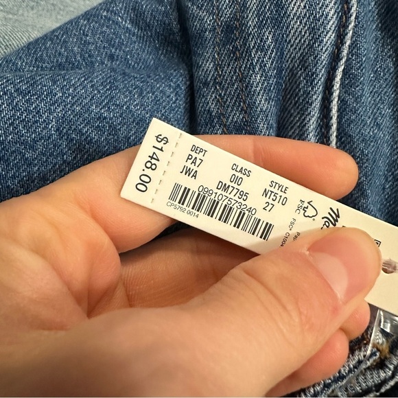 Madewell Java wash Wide Sweep Denim Trousers - Picture 6 of 6